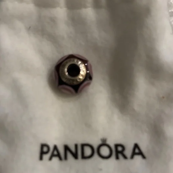 Pandora Silver and Purple Stepping Stones Charm - Picture 4 of 6